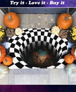 it movie illusion halloween doormat