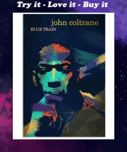 john coltrane blue train watercolor retro poster