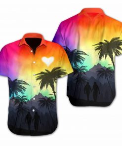 lgbt heart sunset full printing hawaiian shirt 1