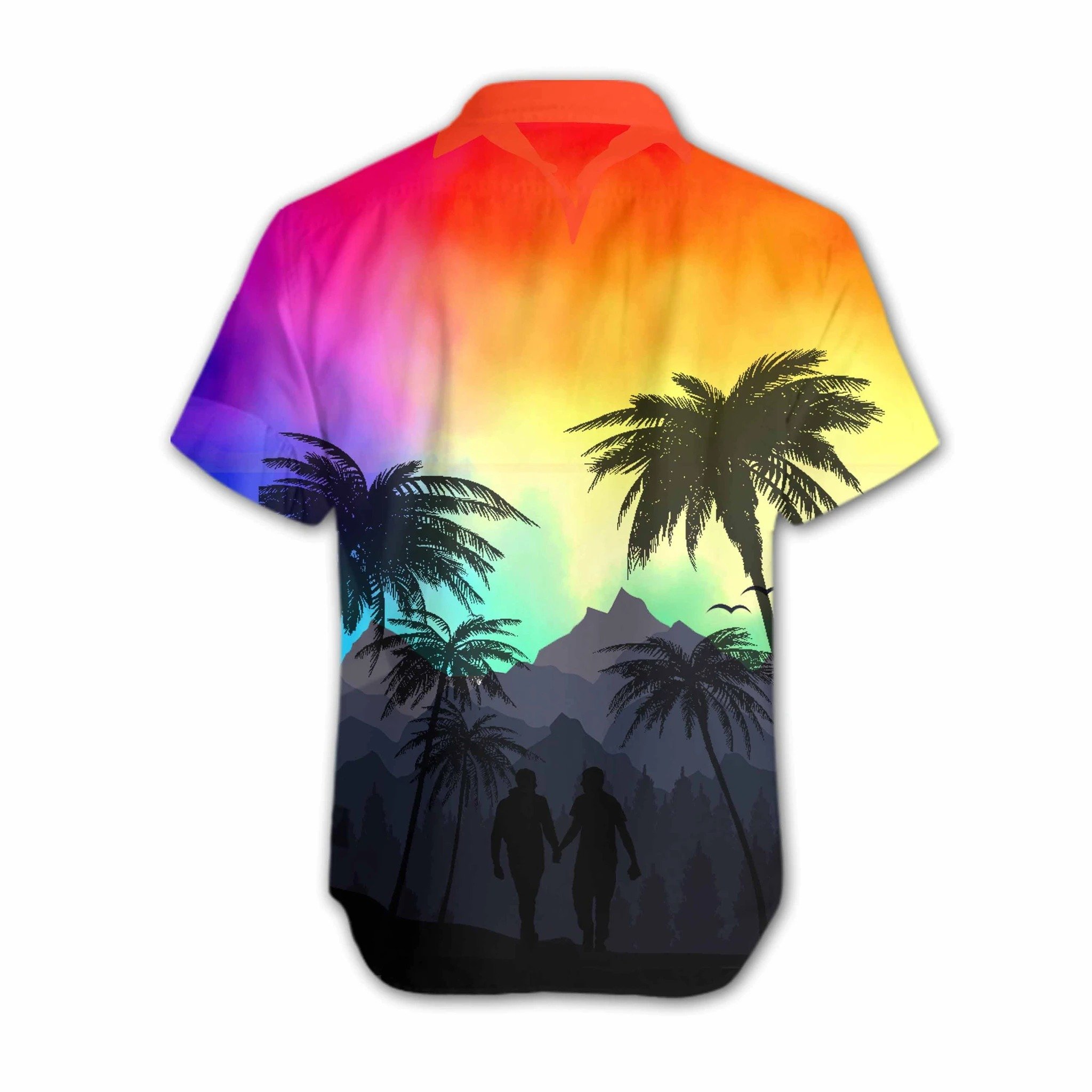 lgbt heart sunset full printing hawaiian shirt 2