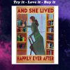 librarian and she lived happily ever after retro poster