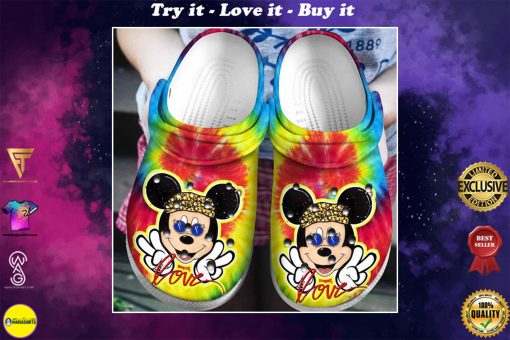 love mickey mouse tie dye crocs - Copy