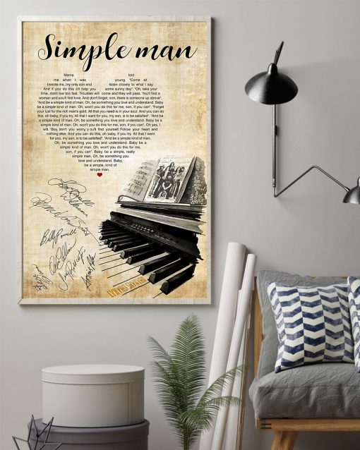 lynyrd skynyrd simple man piano heart signatures poster 2