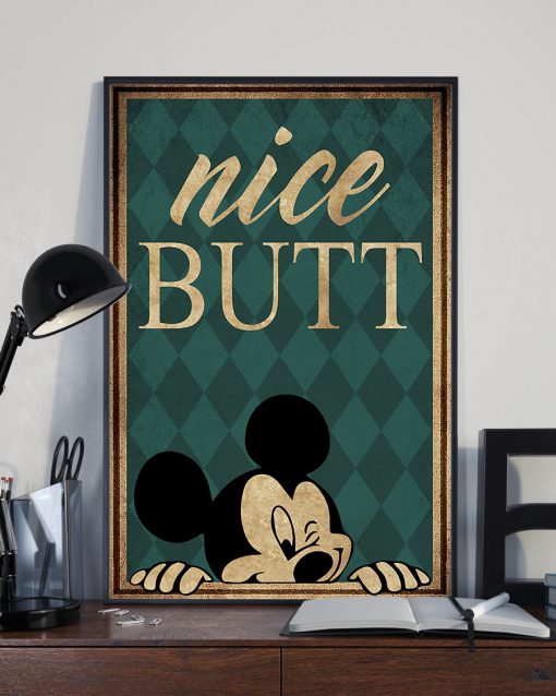 mickey mouse nice butt retro poster 2