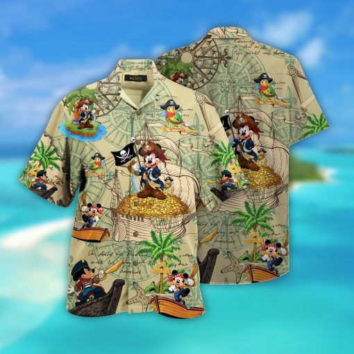 mickey mouse pirate full printing hawaiian shirt 1