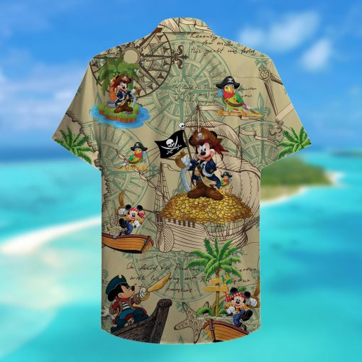 mickey mouse pirate full printing hawaiian shirt 2