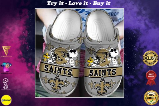 national football league new orleans saints and snoopy crocs - Copy