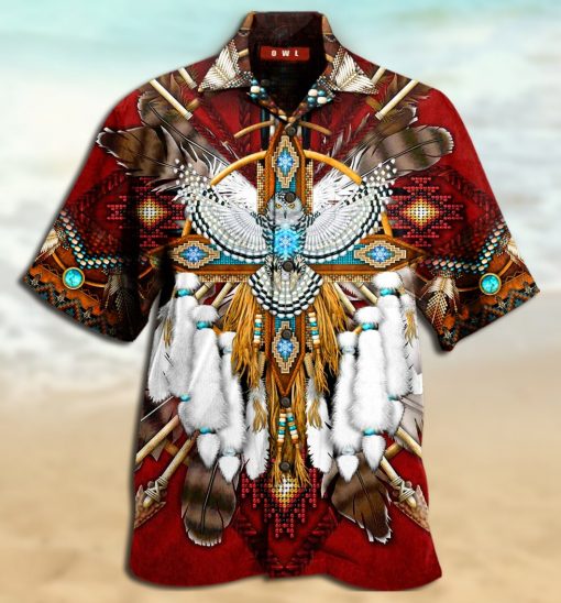 native american owl full printing hawaiian shirt 3