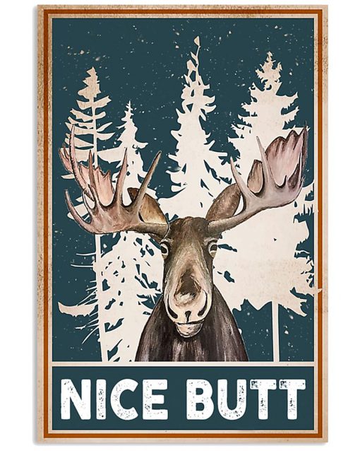 nice butt deer winter poster 1