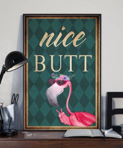 nice butt flamingo retro poster 4