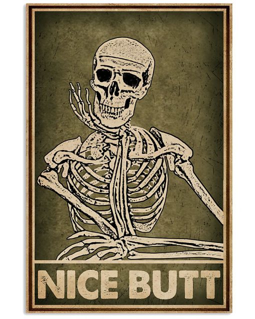 nice butt skeleton retro poster 1
