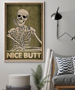 nice butt skeleton retro poster 2