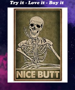 nice butt skeleton retro poster
