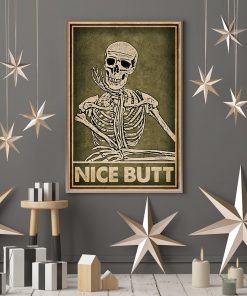 nice butt skeleton retro poster 4