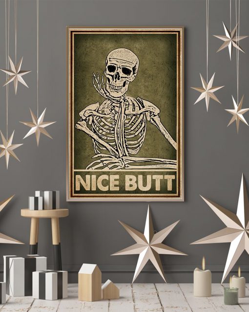 nice butt skeleton retro poster 4