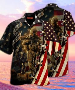 proud memories veteran land of the free hawaiian shirt 1