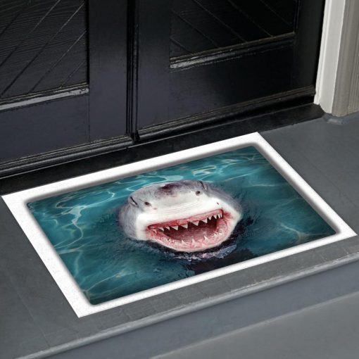 shark all over printed doormat 1