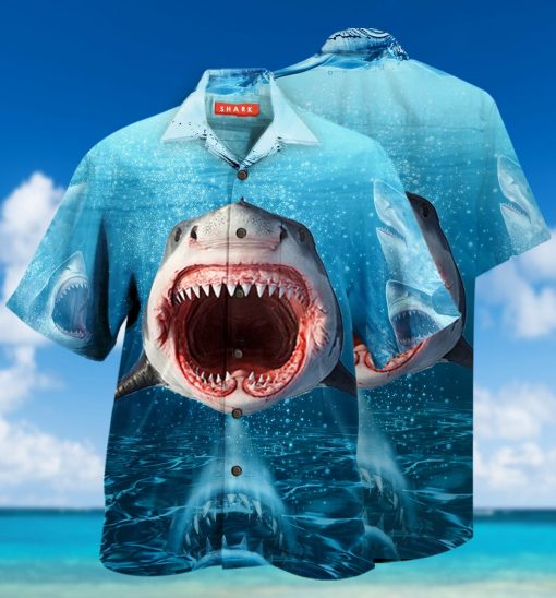 show your teeth shark full printing hawaiian shirt 1 - Copy