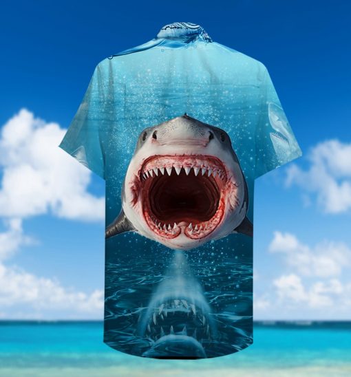 show your teeth shark full printing hawaiian shirt 3