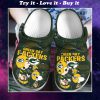 snoopy and charlie brown green bay packers crocs