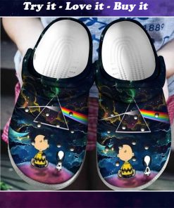 snoopy and charlie brown the dark side of the moon crocs - Copy