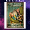 thats what i do i read books i drink tea and i know things cat retro poster