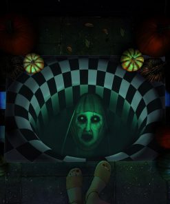 the conjuring glow valak illusion halloween doormat 1