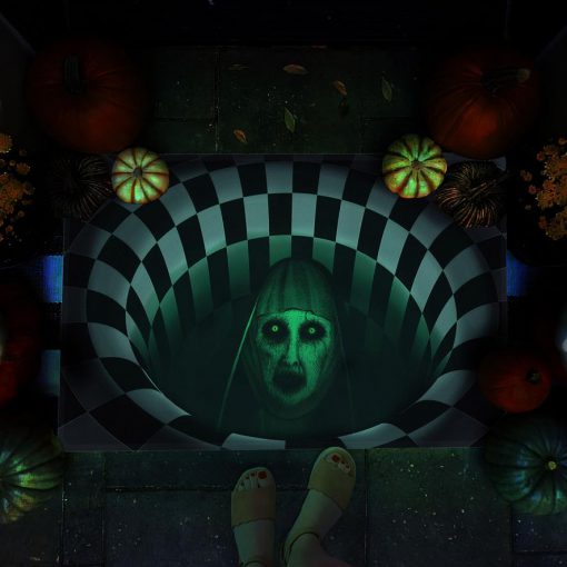 the conjuring glow valak illusion halloween doormat 1 - Copy