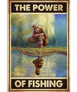the power of fishing retro poster 2