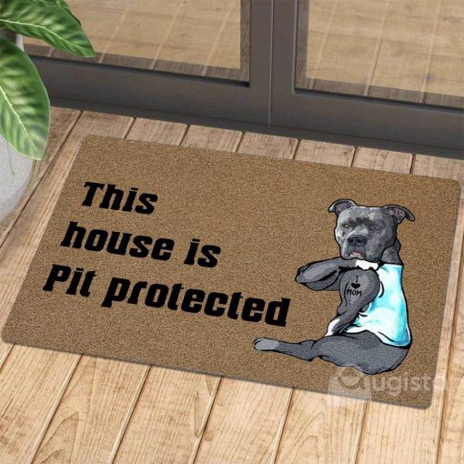 this house is pit protected i love mom tattoo doormat 1 - Copy (2)