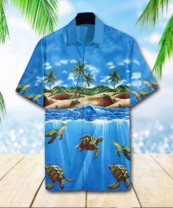 turtle sea full printing hawaiian shirt 1