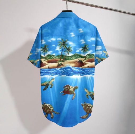 turtle sea full printing hawaiian shirt 3