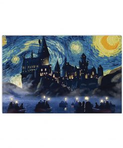 vincent van gogh starry night hogwarts harry potter poster 1