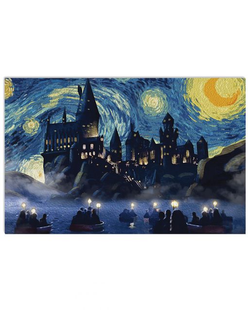 vincent van gogh starry night hogwarts harry potter poster 1