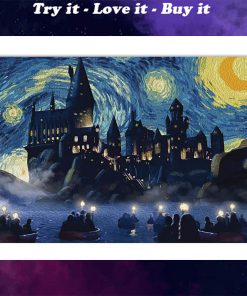 vincent van gogh starry night hogwarts harry potter poster