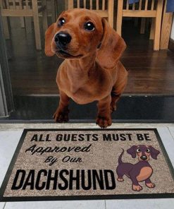 vintage all guests must be approved by our dachshund doormat 1 - Copy (2)