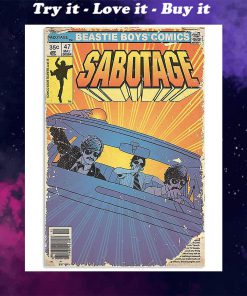 vintage beastie boys comics sabotage poster