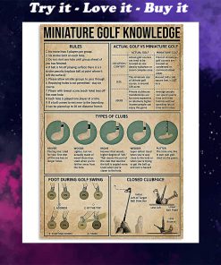 vintage miniature golf knowledge poster