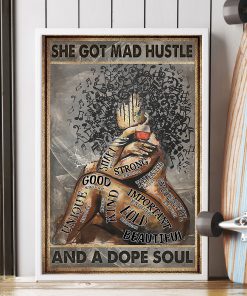 vintage she got mad hustle and a dope soul black queen poster 4