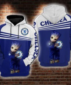 baby groot love chelsea champions league full printing hoodie