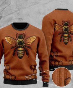 bee pattern full printing christmas ugly sweater 3
