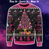 breast cancer awareness all over printed ugly christmas sweater