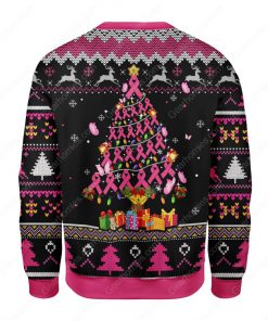 breast cancer awareness all over printed ugly christmas sweater 4