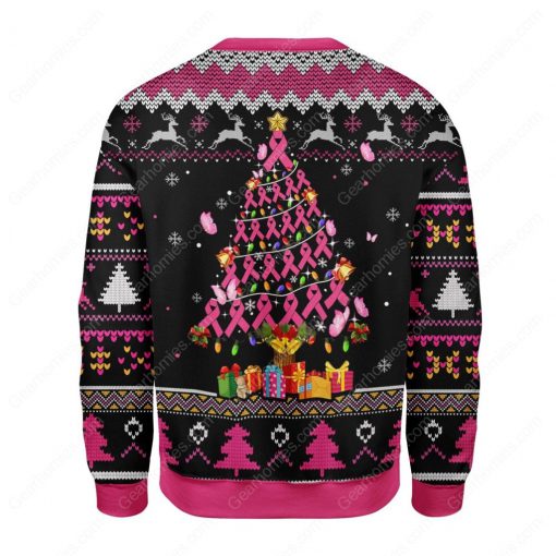 breast cancer awareness all over printed ugly christmas sweater 5