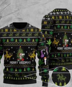 cannabis santa claus and merry weedmas christmas ugly sweater 2 - Copy (2)