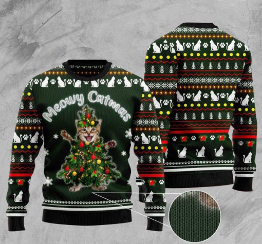cat meowy catmas pattern full printing christmas ugly sweater 2 - Copy (2)