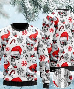 christmas skull pattern full printing ugly sweater 2 - Copy (2)