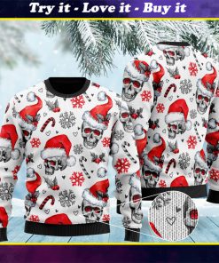 christmas skull pattern full printing ugly sweater