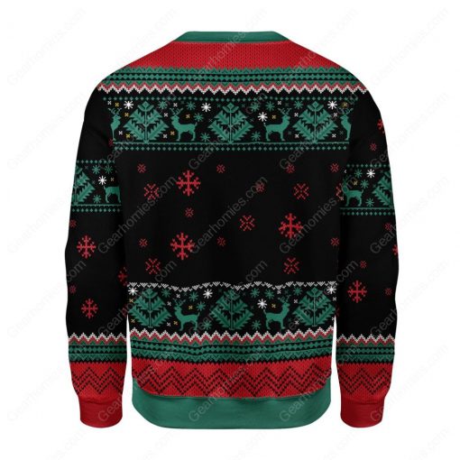 christmas tree sign language i love you all over printed ugly christmas sweater 4