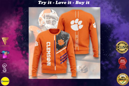 clemson tigers football go tigers full printing ugly sweater